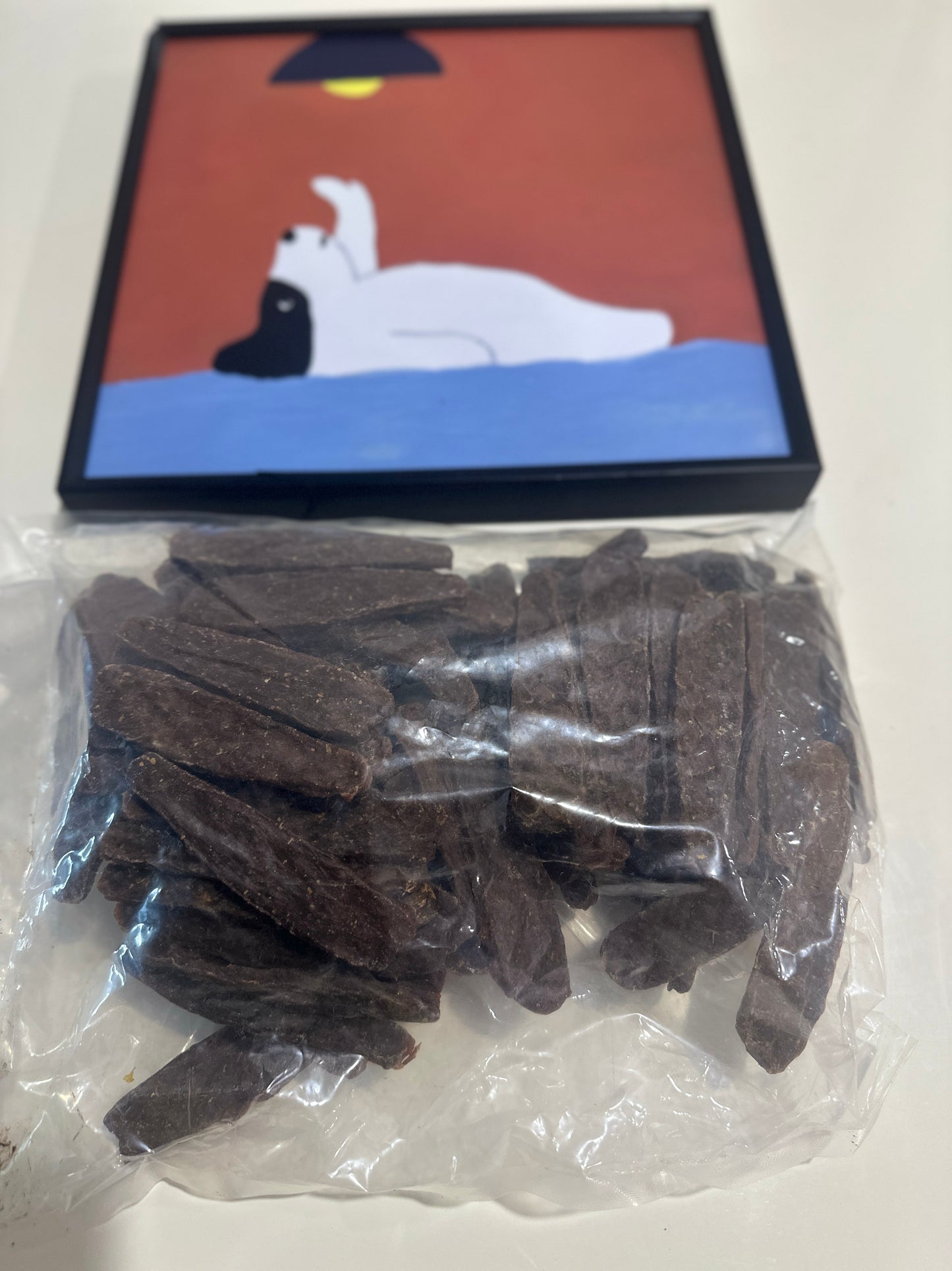 Kangaroo Meat Straps Value (1kg) 100% Australian Natural Dog Treats Dog Snacks Free Post